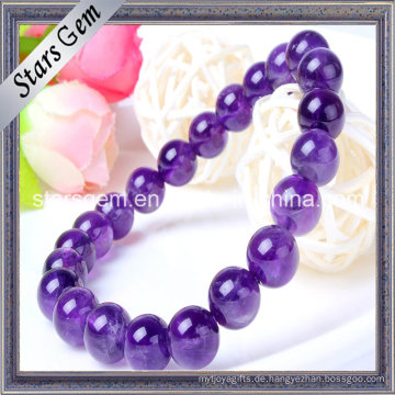 Natürliches 7mm bis 11mm Amethyst Perlen Armband